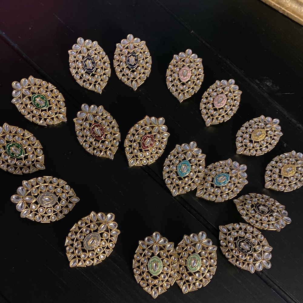 Kundan & Gold Plated earrings.